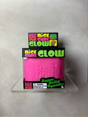 NeeDoh Nice Cube - Glow in the Dark (Pink)
